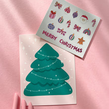 Load image into Gallery viewer, DIY Christmas Card with Sticker Sheet