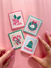 Load image into Gallery viewer, Christmas Stamps Mini Card - Set of 4