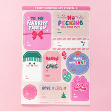 Load image into Gallery viewer, Christmas Gift Stickers Sheet - Sweet