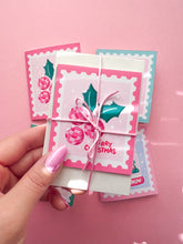 Load image into Gallery viewer, Christmas Stamps Mini Card - Set of 4