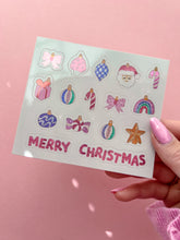 Load image into Gallery viewer, DIY Christmas Card with Sticker Sheet (set of 2)