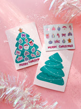 Load image into Gallery viewer, DIY Christmas Card with Sticker Sheet (set of 2)