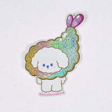 Load image into Gallery viewer, Colorful dog-shaped sticker with a white background