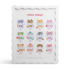 Load image into Gallery viewer, Cartoon illustrations of the 12 Chinese zodiac animals on a white background

Lunar New Year Zodiac 