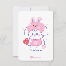 Load image into Gallery viewer, Cartoon character with pink and white colors on a white card
Lunar New Year Zodiac Rabbit