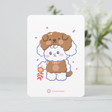 Load image into Gallery viewer, Card with a cute cartoon dog design on a white background Lunar New Year Zodiac 
