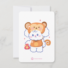Load image into Gallery viewer, Cartoon monkey character with a white outfit on a white background Lunar New Year Zodiac 