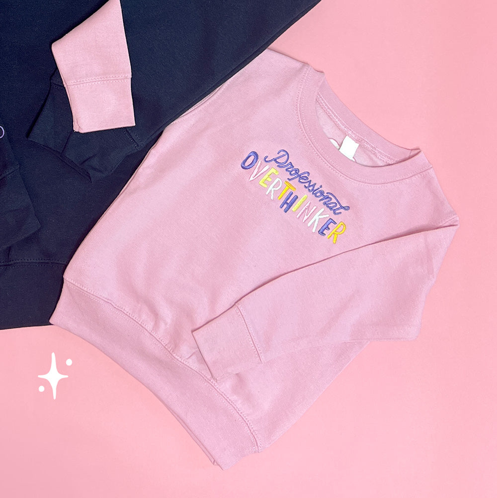 Professional Overthinker Sweatshirt (Kids) - PINK