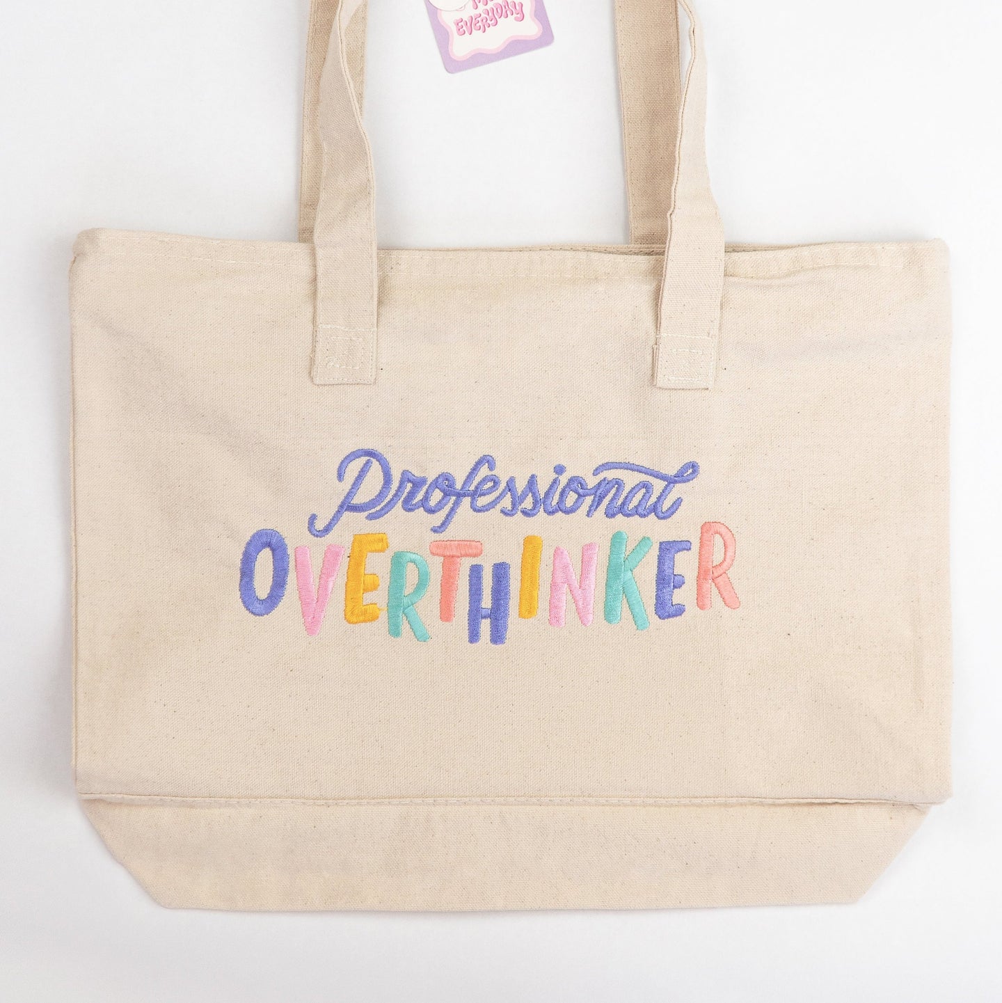 Overthinker Zippered Tote