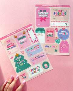 Christmas Gift Stickers Sheet - Sweet