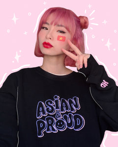 Asian & Proud Sweatshirt - BLACK