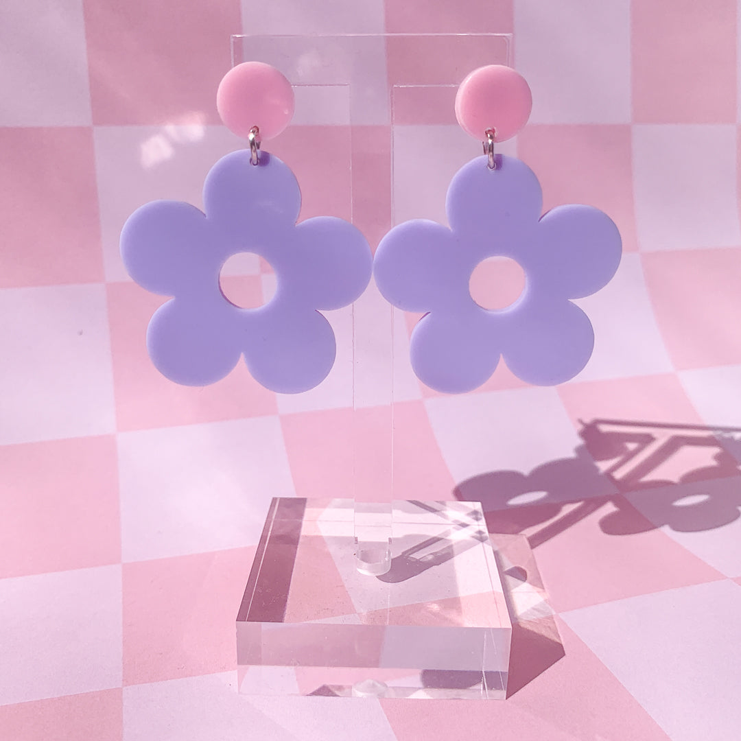 Flower Earrings - Lilac