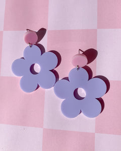 Flower Earrings - Lilac