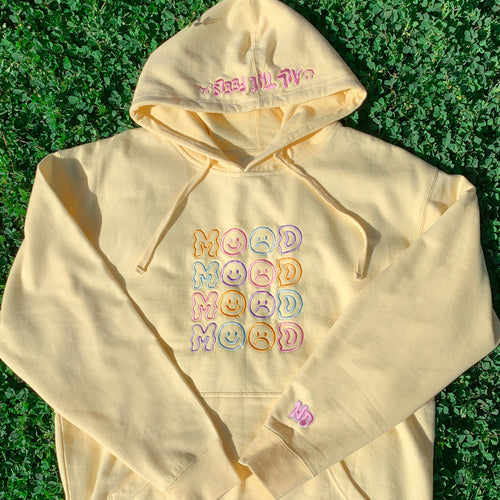 Spring soft  lightweight hoodie pastel yellow embrace your feelings