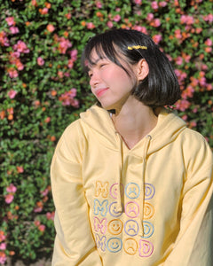 Spring soft  lightweight hoodie pastel yellow embrace your feelings