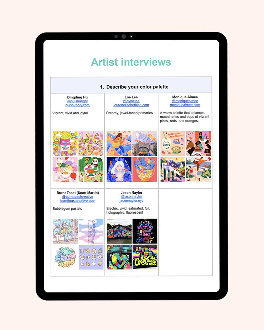 Personal Palette for Creatives - Digital Workbook (Limited Released)