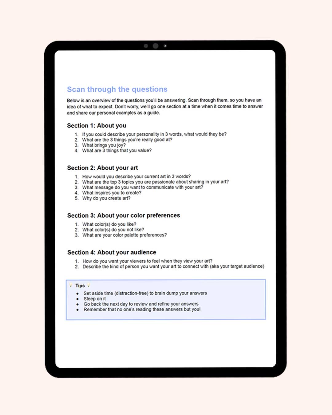 Personal Palette for Creatives - Digital Workbook (Limited Released)